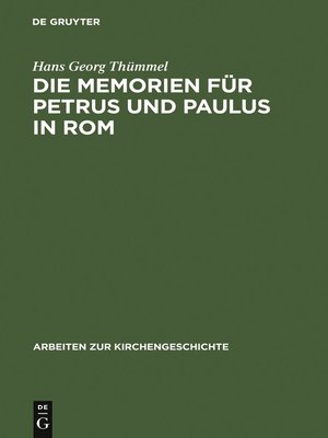 cover image of Die Memorien für Petrus und Paulus in Rom